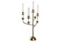 DKD Home Decor Candelabro Navidad Moderna Dorado Metal 9 x 37 x 21 cm (2 Unidades)
