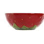 DKD Home Decor Bol de Gres Fresa Rojo
