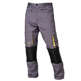 WOLFPACK LINEA PROFESIONAL Pantalones de Trabajo Multibolsillos Slim Fit Gris/Amarillo Talla 46/48 L