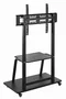 GEMBIRD TVS-100F-01 Soporte de suelo para TV con ruedas y estante, 37-100 pulgadas, Negro