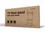 GEMBIRD TVS-100F-01 Soporte de suelo para TV con ruedas y estante, 37-100 pulgadas, Negro