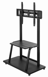 GEMBIRD TVS-100F-01 Soporte de Pantalla de Señalización Negro con Ruedas para TV de hasta 100 Pulgadas