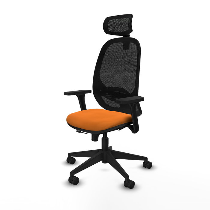 PIQUERAS Y CRESPO Silla de oficina Cilanco Naranja y Negro