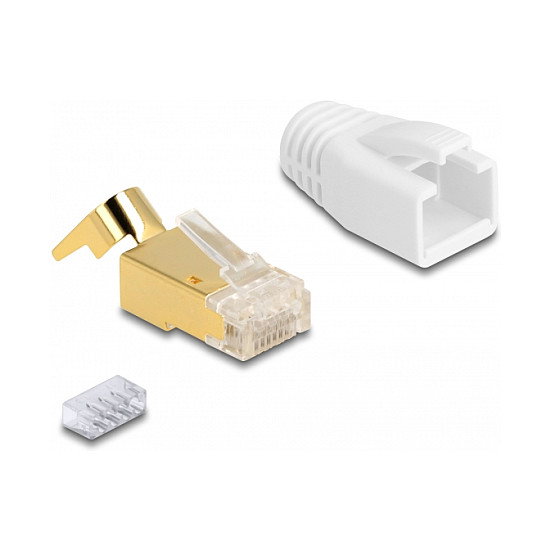 DeLOCK Juego de 25 Conectores RJ45 Modulares con Alivio de Tensión y Protección para Cat.7 DeLOCK Juego de 25 Conectores RJ45 Modulares con Alivio de Tensión y Protección para Cat.7
