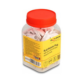 DeLOCK Juego de 25 Conectores RJ45 Modulares con Alivio de Tensión y Protección para Cat.7