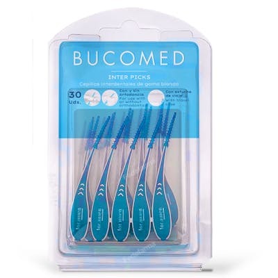 BUCOMED Cepillo Interdental Inter-Picks Goma 30 Unidades BUCOMED Cepillo Interdental Inter-Picks Goma 30 Unidades