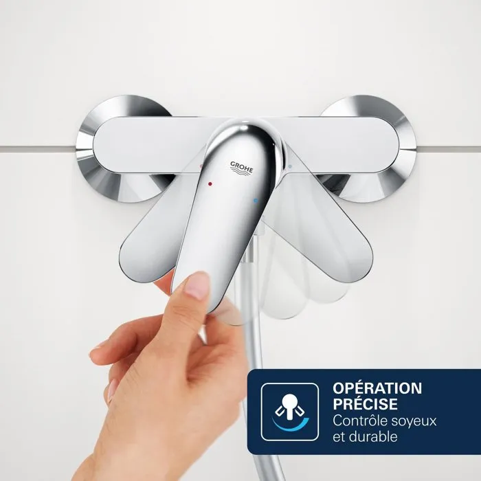 GROHE DICE - Grifo mezclador mural para bañera/ducha - Cromado - Ref GRO4067393009047