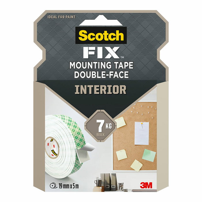 Scotch Cinta doble cara de montaje para interiores 19mmx5m Scotch Cinta doble cara de montaje para interiores 19mmx5m