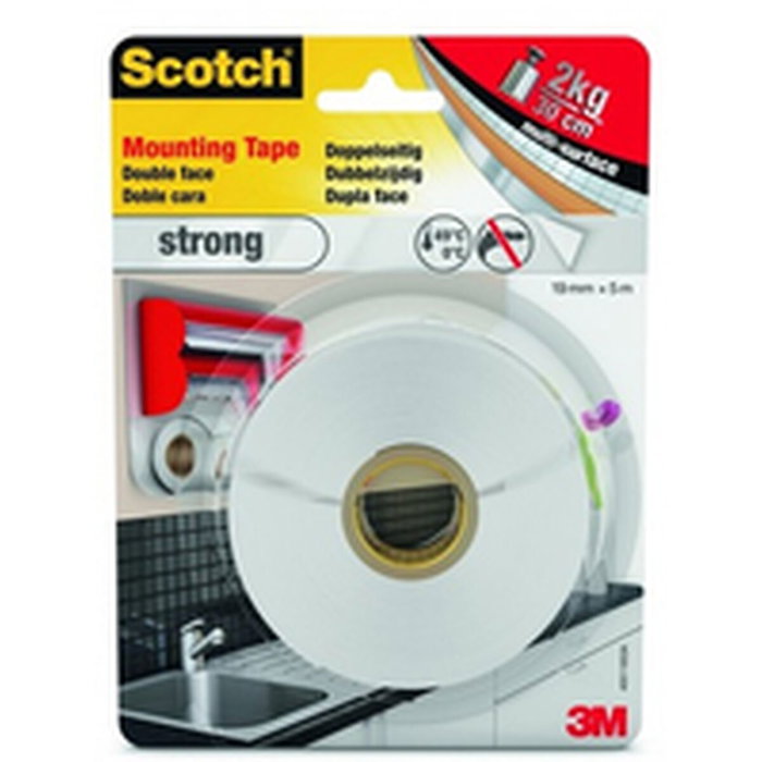 Scotch Cinta doble cara de montaje para interiores 19mmx5m Scotch Cinta doble cara de montaje para interiores 19mmx5m