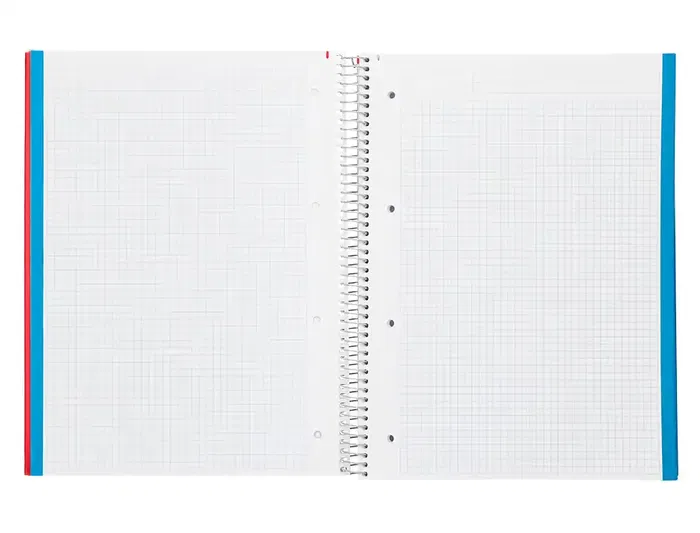 Liderpapel Cuaderno Espiral A4 Micro Jolly Tapa Forrada 140 Hojas 75gr Cuadro 4mm 5 Bandas Colores Surtidos