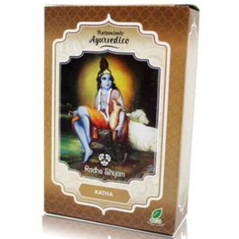 RADHE SHYAM Katha - Polvo de Corteza de Acacia Catechu para Tinte y Mascarilla Capilar, Color Castaño, Mezcla con Henna, 100% Natural