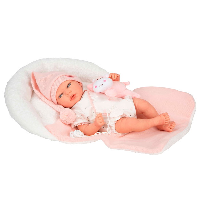 Muñecas Arias Muñeca Reborn 40cm Ariel Con Peluche 98191 Arias Bebé Realista Juguete Infantil +3 Años