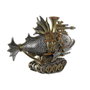 DKD Home Decor Figura de Resina Pez Gris y Multicolor