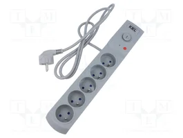 KEL Regleta de alimentación con 5 tomas y 1,5m de cable
