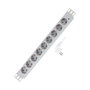 LogiLink PDU de 19 pulgadas 9er Steckdosenleiste Gris claro
