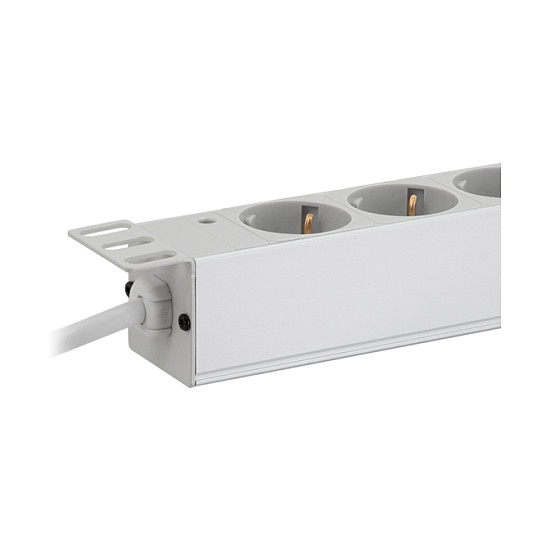 LogiLink PDU de 19 pulgadas 9er Steckdosenleiste Gris claro