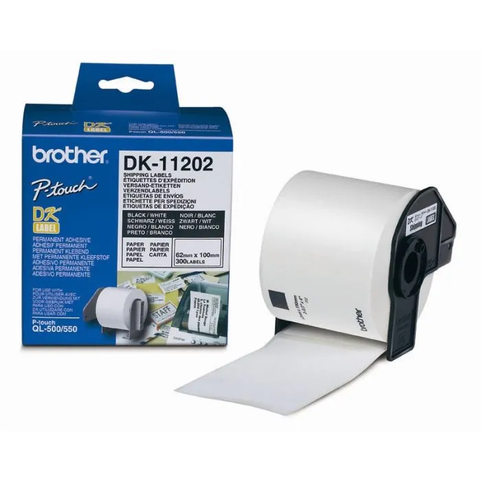 Brother DK-11202 Etiquetas de Envío 62x100mm (300 unidades)