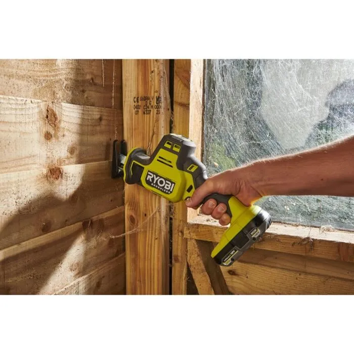 Ryobi Sierra Alternativa Una Mano Sin Escobillas 18V AAAOB86319 Compacta 0-3000 cp/min Recorrido 16mm Madera 90mm Ryobi Sierra Alternativa Una Mano Sin Escobillas 18V AAAOB86319 Compacta 0-3000 cp/min Recorrido 16mm Madera 90mm