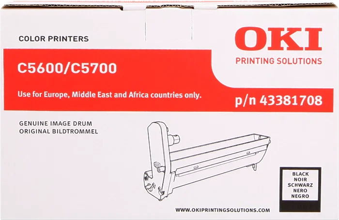 Oki Unidad de tambor 43381708 Negro para C5600/C5700 Oki Unidad de tambor 43381708 Negro para C5600/C5700