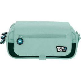 Grafoplás Portatodo Triple C-Solapa Bits&Bobs Azul Soft, Neceser Escolar para Niños y Niñas, 23x10x10 cm