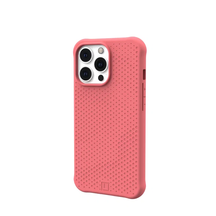 UAG Funda para iPhone 13 Pro (6.1") Case Protectora Silicona con MagSafe - Diseño Dot Clay Rosa - Resistente a Caídas e Impactos