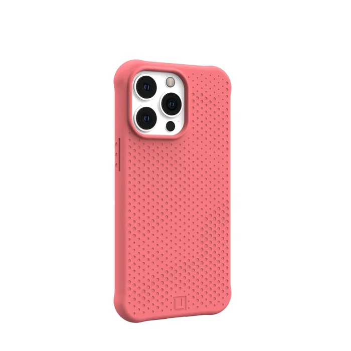 UAG Funda para iPhone 13 Pro (6.1") Case Protectora Silicona con MagSafe - Diseño Dot Clay Rosa - Resistente a Caídas e Impactos