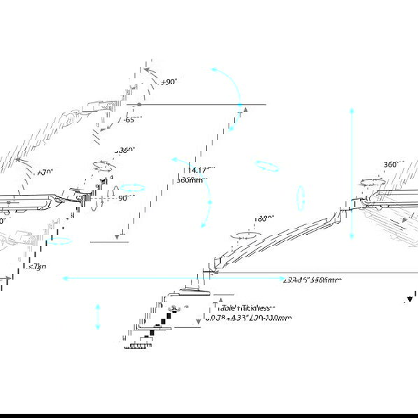 StarTech Soporte con Brazo para Monitor Delgado con Gestión de Cables para Pantallas de hasta 34 Pulgadas