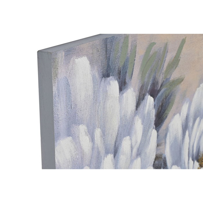 DKD Home Decor Cuadro Lienzo MDF Hortensias Pack de 2 unidades