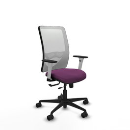 PIQUERAS Y CRESPO Silla de oficina Zulema Morada con Malla Blanca
