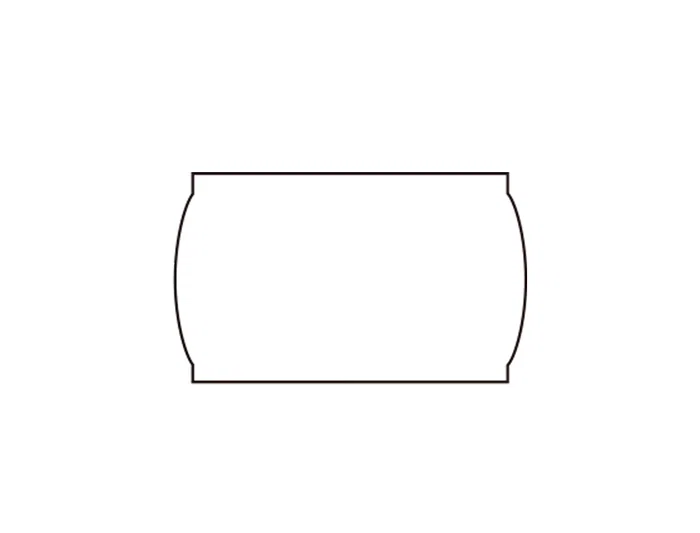 Meto Etiquetas Meto Onduladas 22x12 mm Lisa Removible Blanca Rollo 1500 Etiquetas