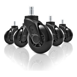 SHARKOON Rollen-Set Skiller SW10 para Sharkoon Gamingstühle, Juego de Ruedas para Sillas Gaming