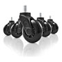 SHARKOON Sharkoon SW10 Set de 5 Ruedas Giratorias para Silla