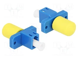 DeLOCK Acoplador híbrido de fibra óptica LC Simplex hembra a ST Simplex hembra azul