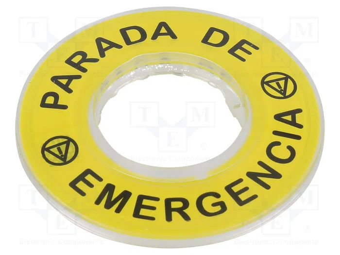 Schneider Electric Etiqueta Harmony XB4 Parada de Emergencia de Ø60mm en Amarillo Schneider Electric Etiqueta Harmony XB4 Parada de Emergencia de Ø60mm en Amarillo