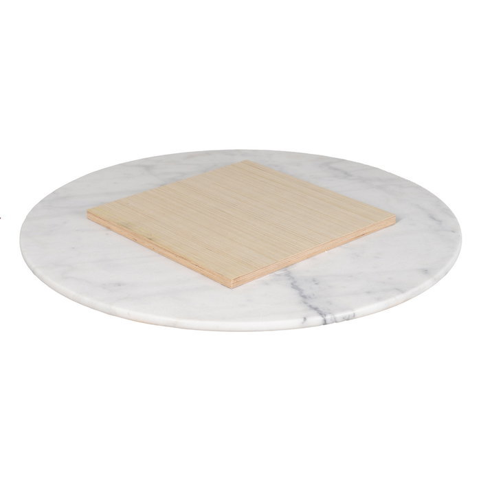 Tablero Mesa Redondo Blanco Mármol Salón 80 X 80 X 1,80 cm