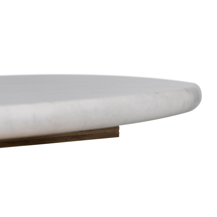 Tablero Mesa Redondo Blanco Mármol Salón 80 X 80 X 1,80 cm