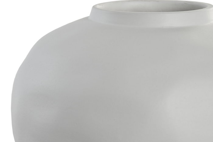 DKD Home Decor Jarrón de Gres Blanco Artesanal Almeira 26x26x26 cm DKD Home Decor Jarrón de Gres Blanco Artesanal Almeira 26x26x26 cm