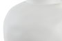 DKD Home Decor Jarrón de Gres Blanco Artesanal Almeira 26x26x26 cm