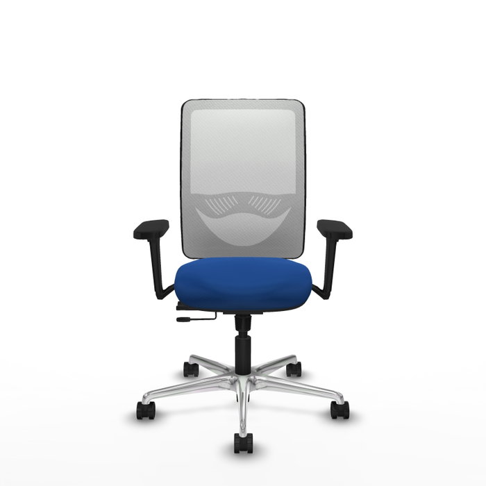 PIQUERAS Y CRESPO Silla de oficina Zulema con mecanismo Sincro/Traslack, Azul y Blanco