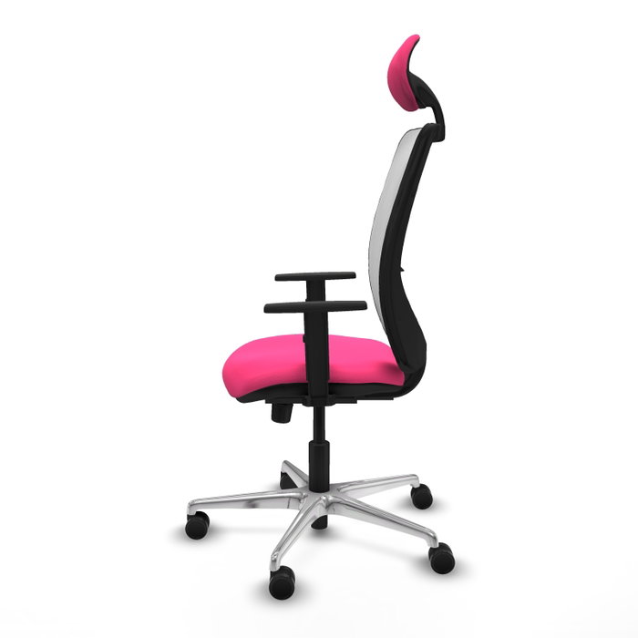 PIQUERAS Y CRESPO Silla de oficina Zulema Rosa y Blanco
