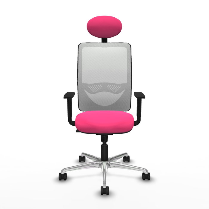 PIQUERAS Y CRESPO Silla de oficina Zulema Rosa y Blanco