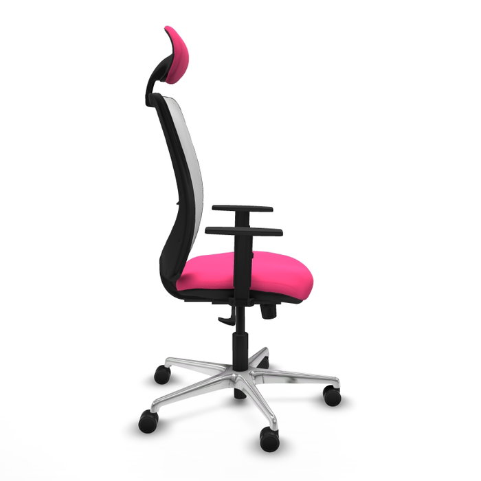 PIQUERAS Y CRESPO Silla de oficina Zulema Rosa y Blanco
