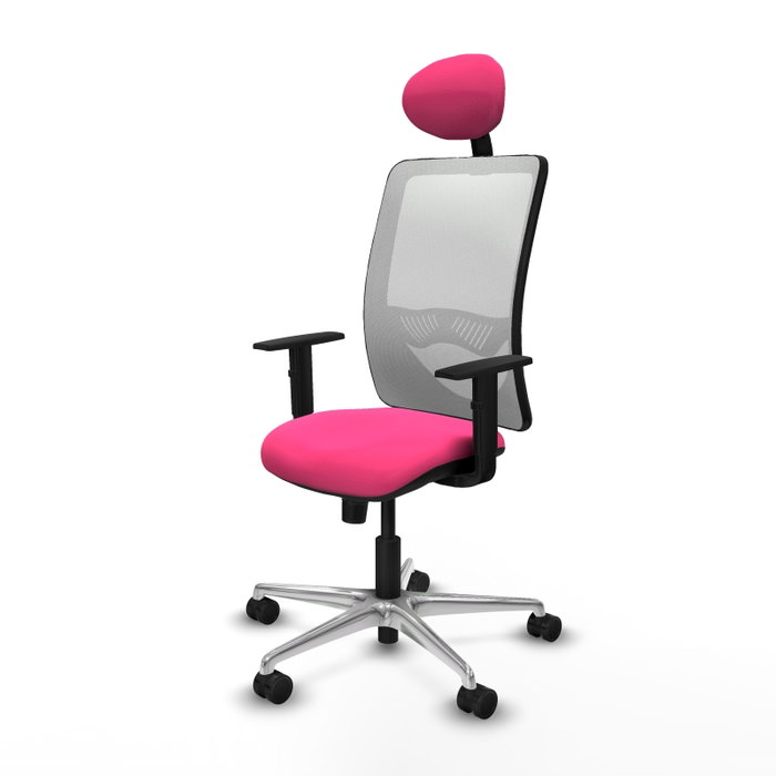PIQUERAS Y CRESPO Silla de oficina Zulema Rosa y Blanco