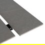 Mesa Extensible Gris-Negro 170 X 90 X 76 cm