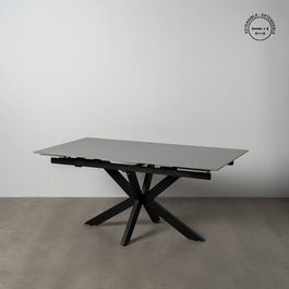 Mesa Extensible Gris-Negro 170 X 90 X 76 cm