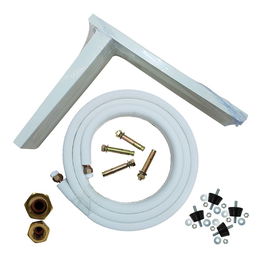HTW Kit Fijación Pared Aire Acondicionado con Tubería Cobre 3m, Soportes, Silentblocks y Tornillería HTW-SK3M1438-EST2