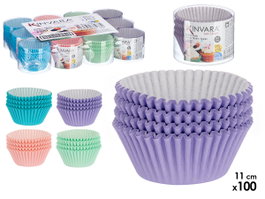 Kinvara Set 100 Moldes Papel Reposteria 11 cm Surtidos (Set de 48)
