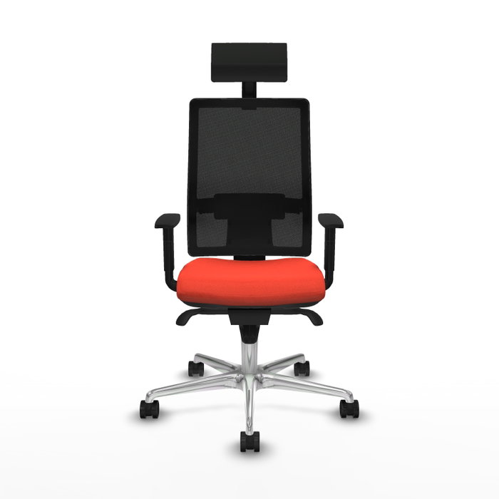 PIQUERAS Y CRESPO Silla de oficina Horna con mecanismo Sincro, Naranja oscuro y Negro