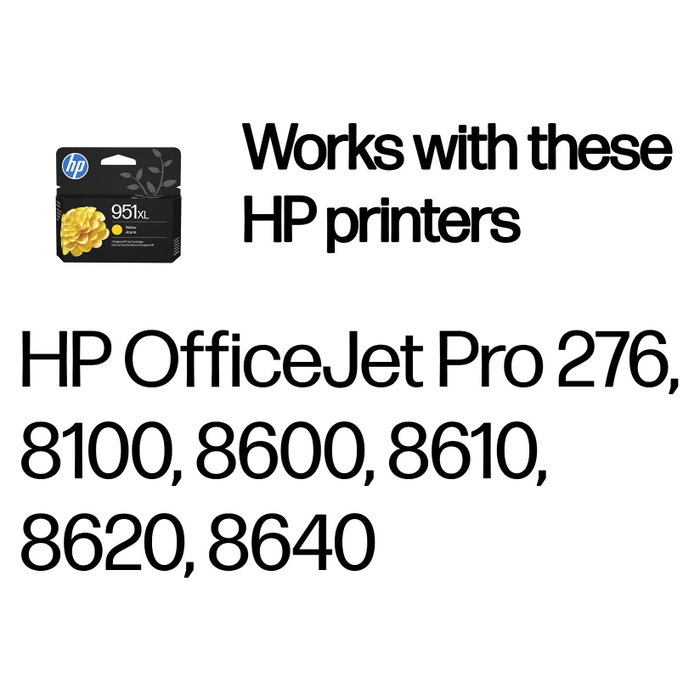 HP Cartucho de tinta original 951XL Amarillo (CN048AE) de alto rendimiento HP Cartucho de tinta original 951XL Amarillo (CN048AE) de alto rendimiento