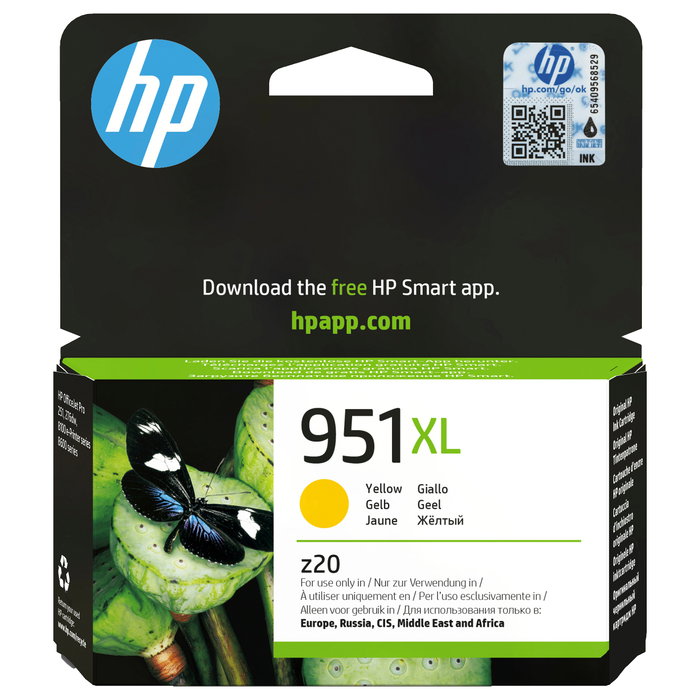 HP Cartucho de tinta original 951XL Amarillo (CN048AE) de alto rendimiento HP Cartucho de tinta original 951XL Amarillo (CN048AE) de alto rendimiento